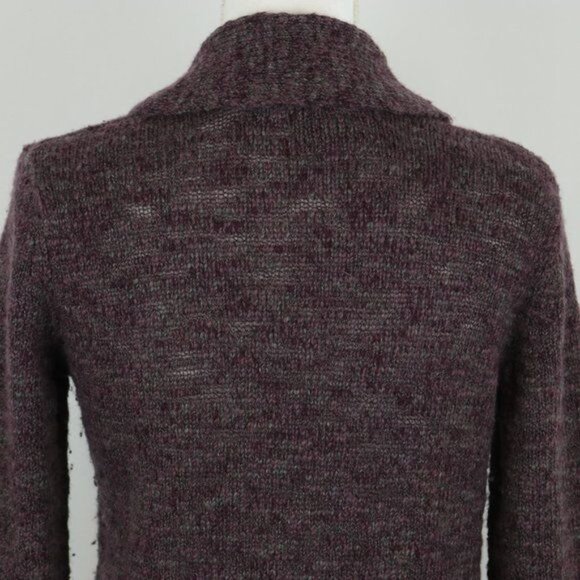 J. Jill Women's XS Purple Shawl Collar Wool & Alpaca Single Button Cardigan - Picture 4 of 8